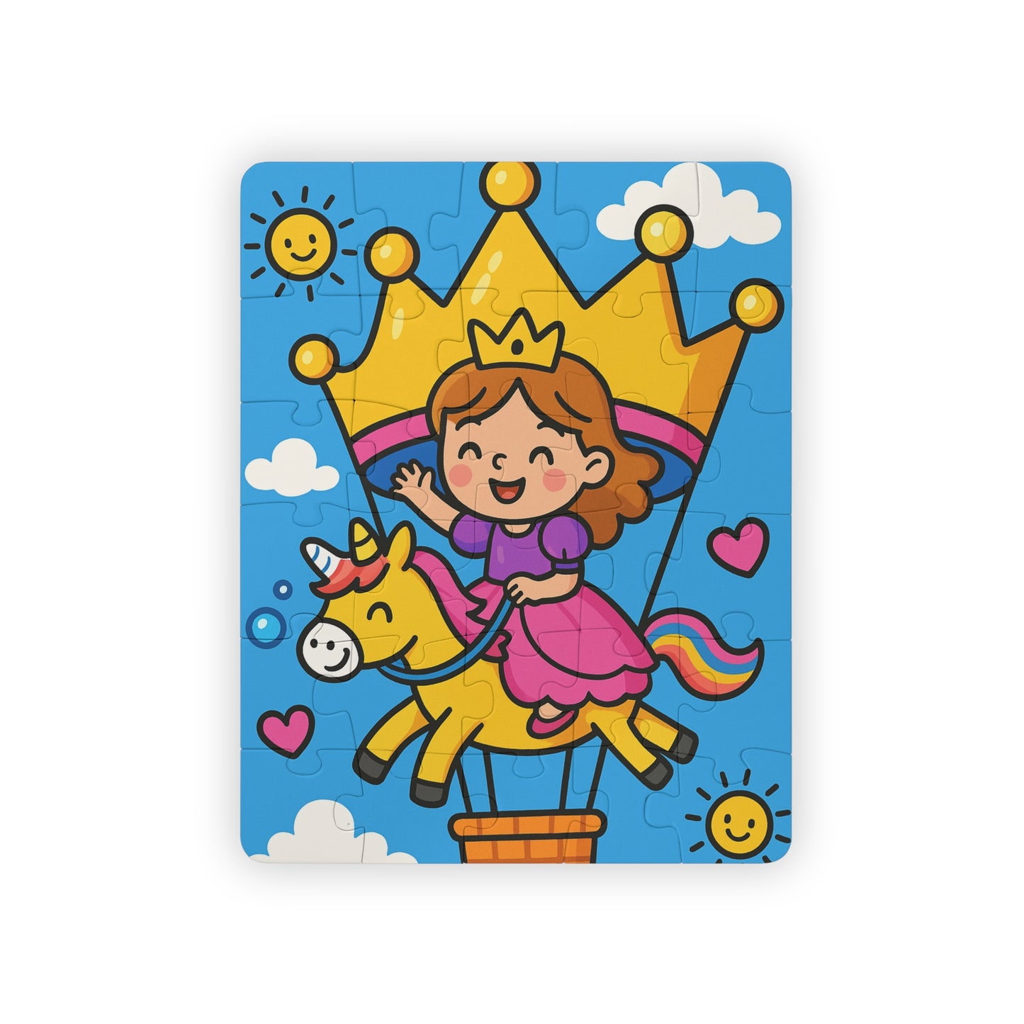 Kids' 30-Piece Puzzle - Princess on Unicorn - Fun and Engaging Activity for Children