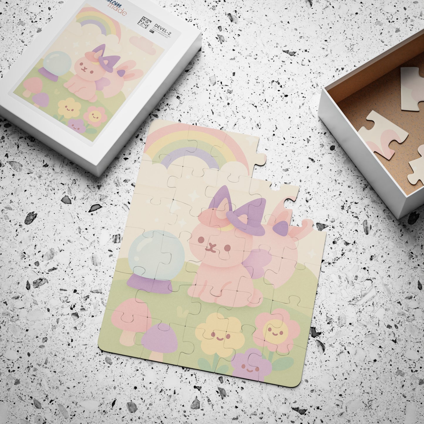 Cute Rainbow Bunny Fantasy Land