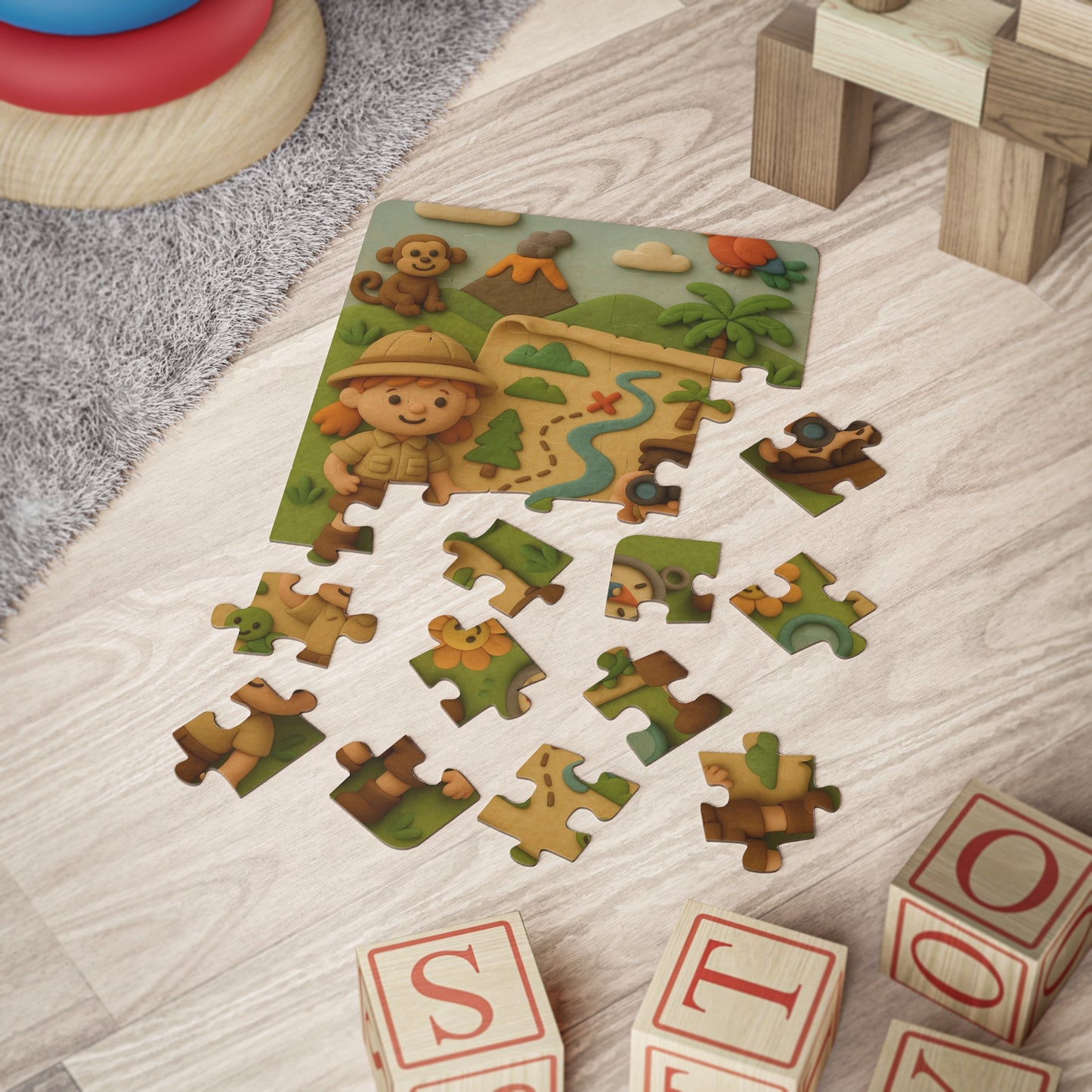 Kids' Exploring the Jungle to find the Treasure