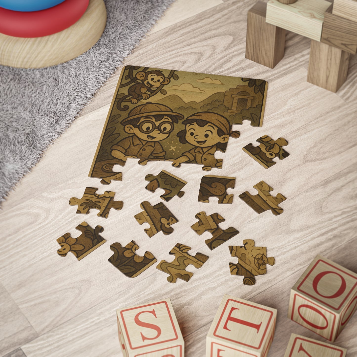Adventure Map with Jungle Kids