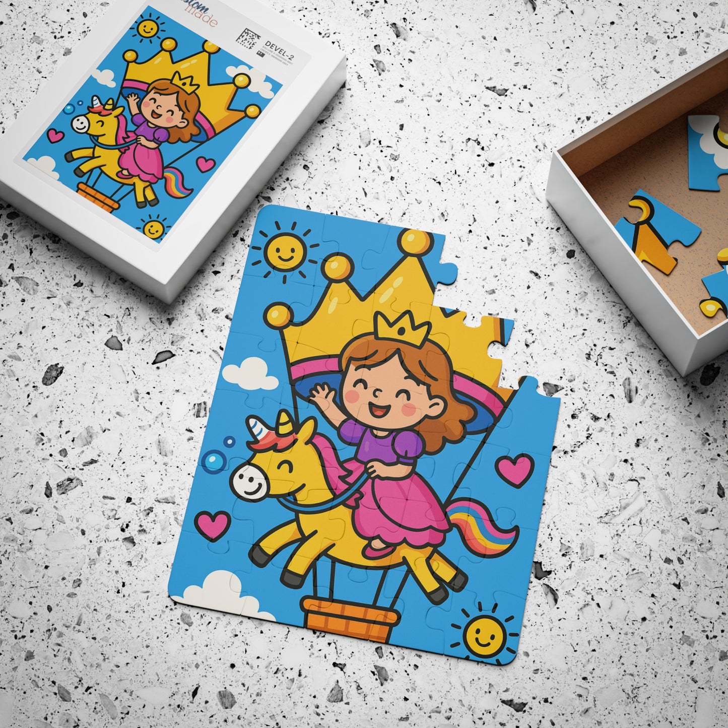 Kids' 30-Piece Puzzle - Princess on Unicorn - Fun and Engaging Activity for Children