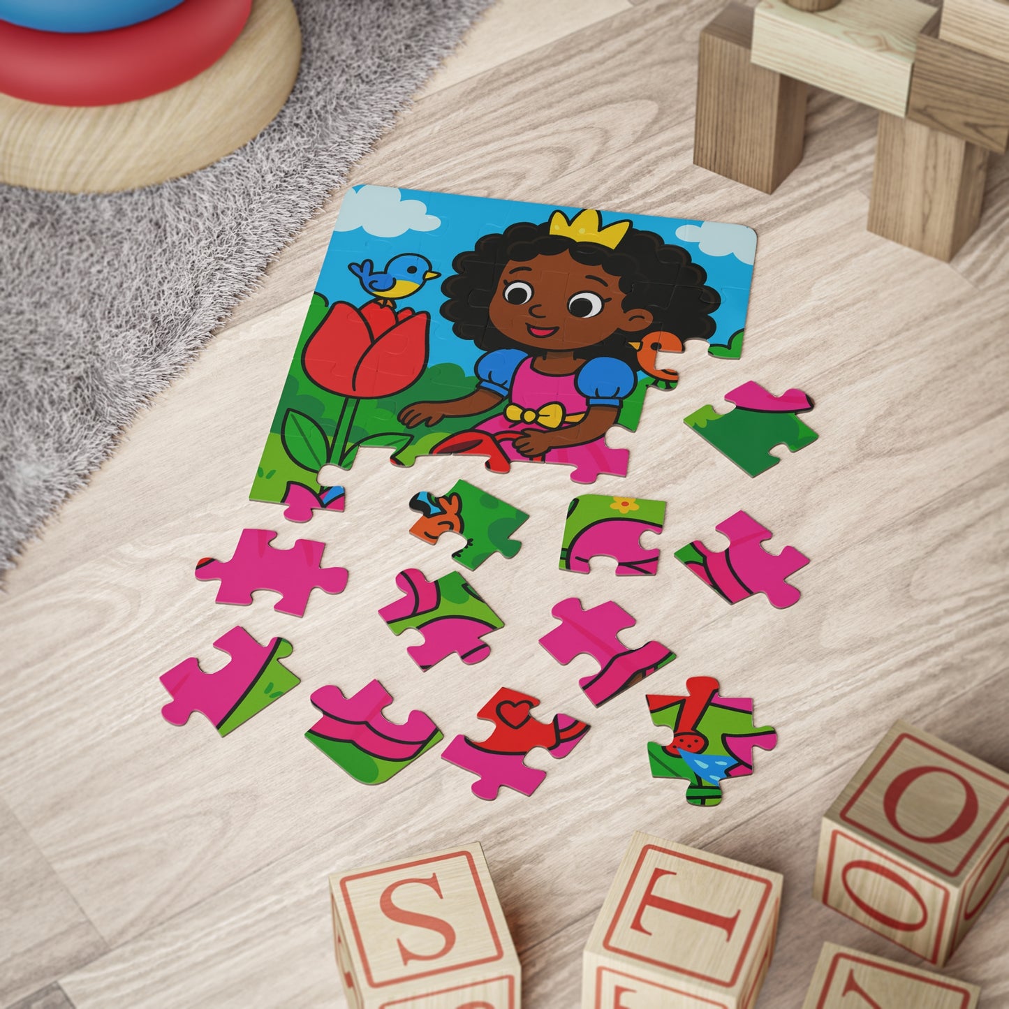 Kids' 30-Piece Puzzle - Fun Garden Princess Theme