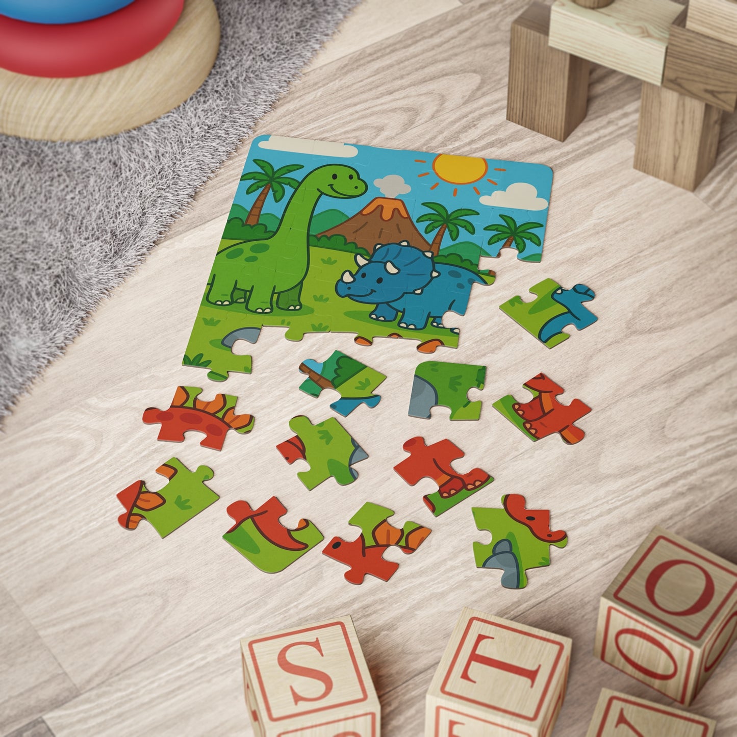 Dinosaur Themed Kids' Puzzle - 30-Piece Fun for Little Hands