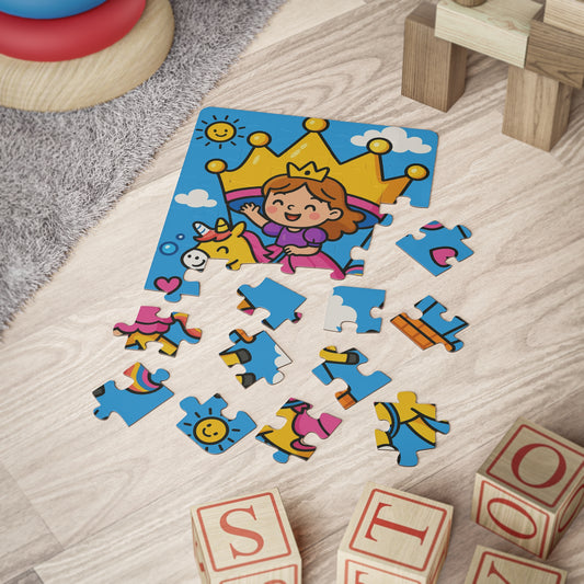 Kids' 30-Piece Puzzle - Princess on Unicorn - Fun and Engaging Activity for Children