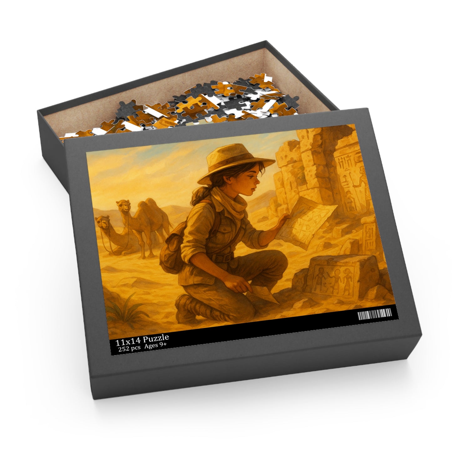 Explorer at Desert Ruins