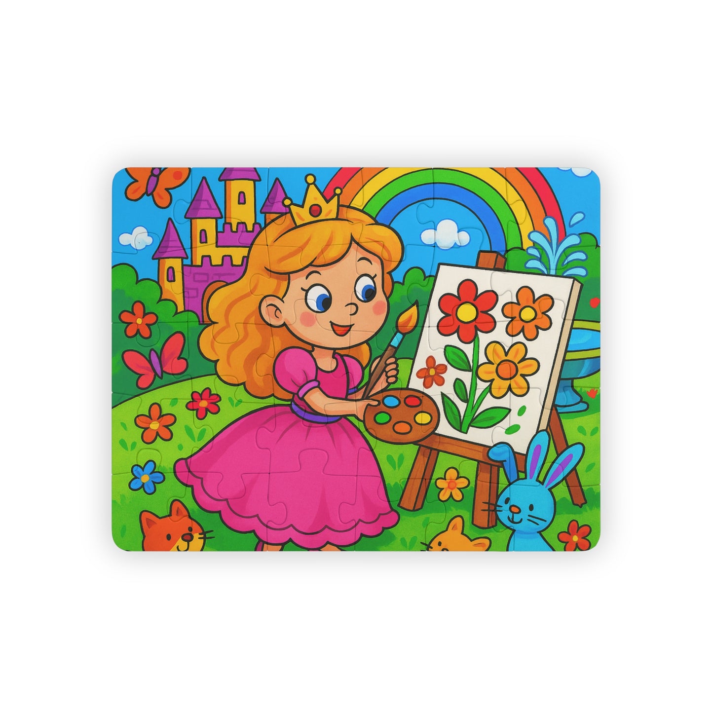 30-Piece Kids' Puzzle - Colorful Princess Scene for Fun Learning