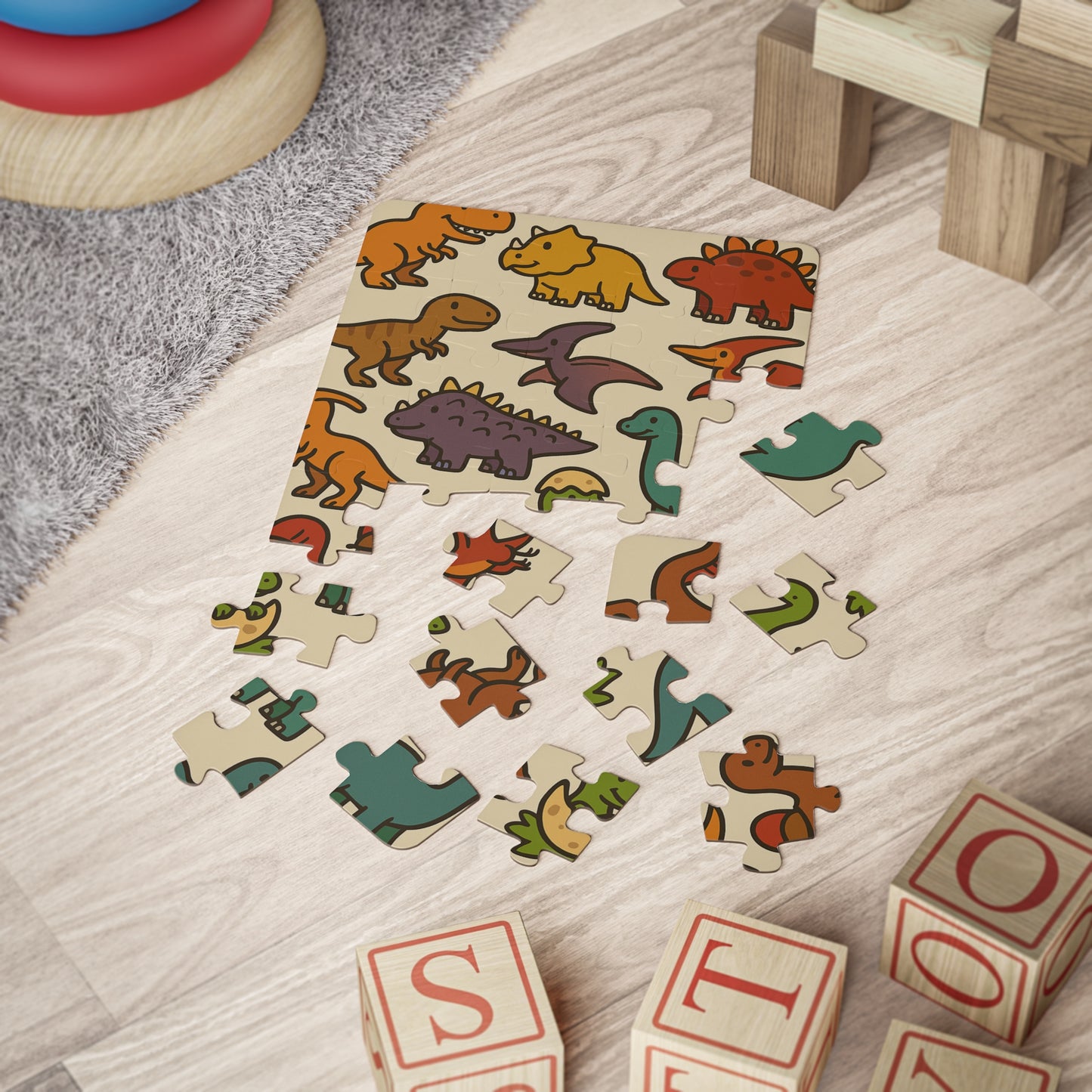 Dinosaur Kids' Puzzle - Fun 30-Piece Educational Game for Children