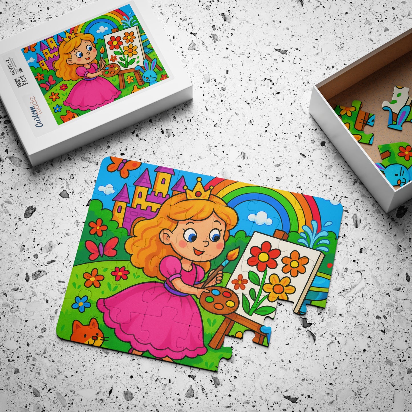 30-Piece Kids' Puzzle - Colorful Princess Scene for Fun Learning